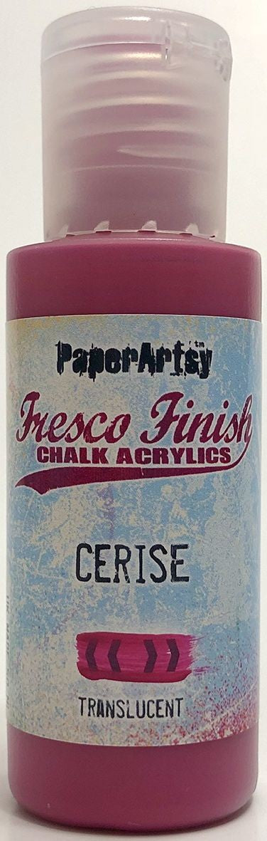 PaperArtsy Fresco Finish Chalk Acrylics Cerise Translucent (FF136)