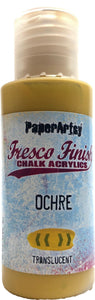 PRE-ORDER PaperArtsy Fresco Finish Chalk Acrylics Ochre Translucent (FF195)