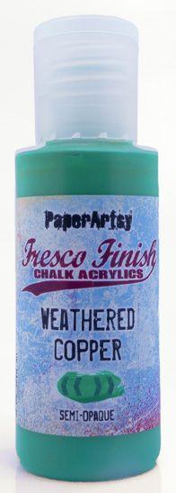 PaperArtsy Fresco Finish Chalk Acrylics Weathered Copper Semi-Opaque  (FF196)