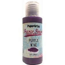 PaperArtsy Fresco Finish Chalk Acrylics Purple Wine Semi-Opaque (FF202)