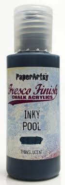 PaperArtsy Fresco Finish Chalk Acrylics Inky Pool Translucent (FF46)