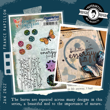 Load image into Gallery viewer, Paper Artsy Stamp Set Declutter Your Energy Field designed by France Papillon (FP023)
