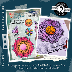 Paper Artsy Stamp Set Flawesome Balance designed by France Papillon (FP024)