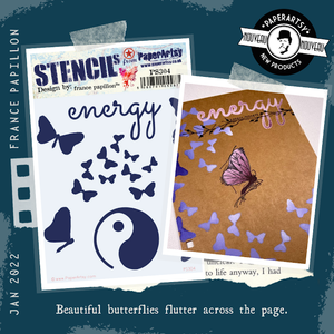 Paper Artsy Stencil Energy designed by France Papillon (PS304)