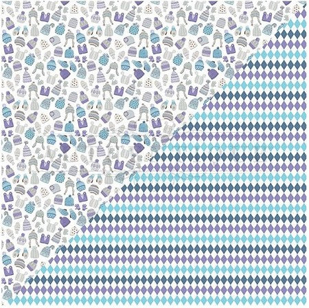 Authentique Frosted Collection 12x12 Scrapbook Paper Frosted Two (FRS002)