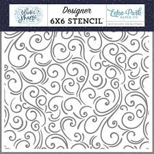 Echo Park Paper Co. Designer 6x6 Stencil - Frozen Blizzard (WIM223034)