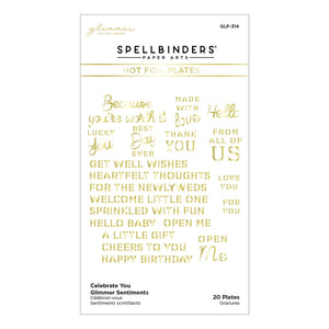 Spellbinders Paper Arts Essential Glimmer Hot Foil Plate Celebrate You (GLP-314)