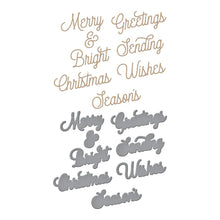 Load image into Gallery viewer, Spellbinders Paper Arts Seasonal Motifs Hot Foil Merry Glimmer Sentiments (GLP-346)
