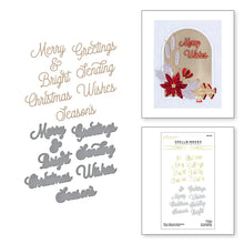 Load image into Gallery viewer, Spellbinders Paper Arts Seasonal Motifs Hot Foil Merry Glimmer Sentiments (GLP-346)
