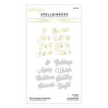 Load image into Gallery viewer, Spellbinders Paper Arts Seasonal Motifs Hot Foil Merry Glimmer Sentiments (GLP-346)
