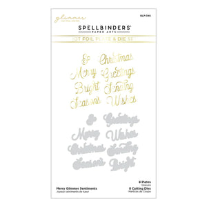 Spellbinders Paper Arts Seasonal Motifs Hot Foil Merry Glimmer Sentiments (GLP-346)