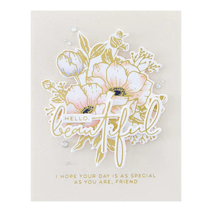 Spellbinders Paper Arts Inside Card Sentiments Glimmer Hot Foil Plate by Yana Smakula (GLP-357)