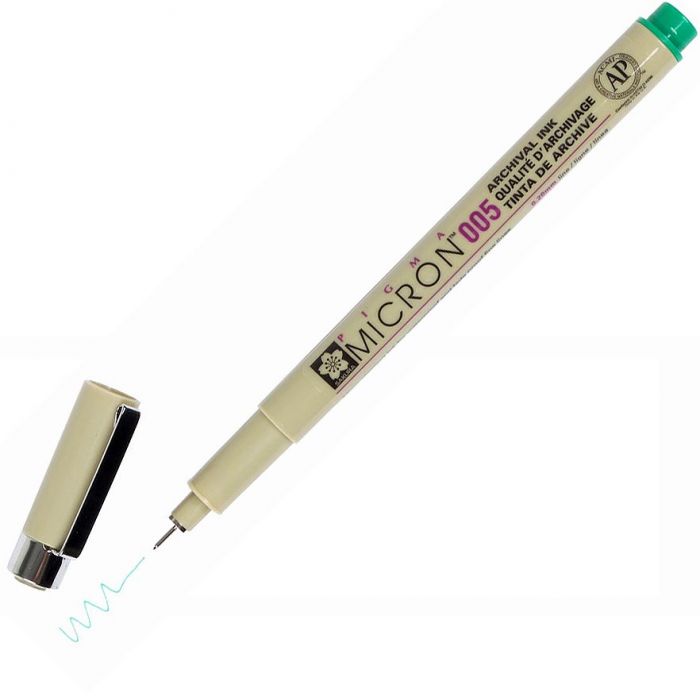 Sakura Pigma Micron Pen Size 005 0.20mm Green (XSDK005#29)