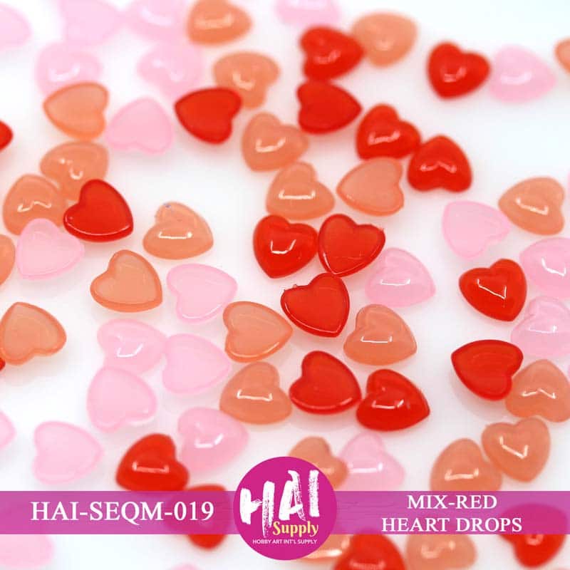 HAI Supply Gems Mixed Red Hearts (HAI-SEQM-019)