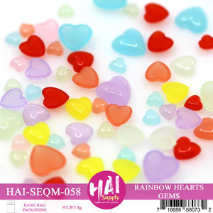 HAI Supply Gems Mixed Rainbow Hearts (HAI-SEQM-058)