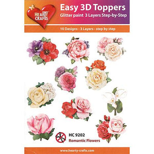 Hearty Crafts Easy 3D Toppers Romantic Flowers