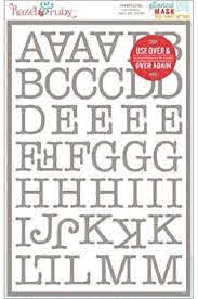 Hazel & Ruby Stencil Mask Peel-Away Letters - Typewriter Alpha (HR-SM431)