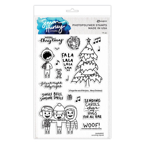 Simon Hurley Create Photopolymer Stamps Caroling Squad (HUR68907)