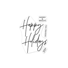 Load image into Gallery viewer, Hero Arts Clear Stamp &amp; Hot Foil Plate Happy Holidays (CM646)
