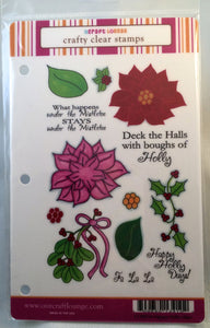 Our Craft Lounge Crafty Clear Stamps - Happy Holly-days (CCM054) Retired