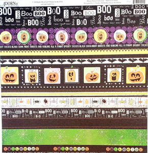 Adorn It Carolee's Creations 12x12 Scrapbook Paper Hocus Pocus Collection Halloween Hoax