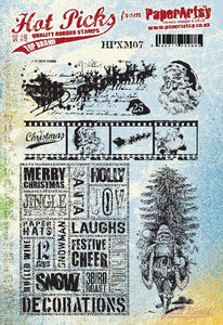 PaperArtsy Rubber Stamp Set Hot Picks Xmas 07 (HPXM07)