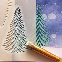 Load image into Gallery viewer, PaperArtsy Stencil Winter Trees designed by Kay Carley (PS216)
