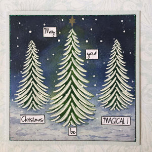 PaperArtsy Stencil Winter Trees designed by Kay Carley (PS216)