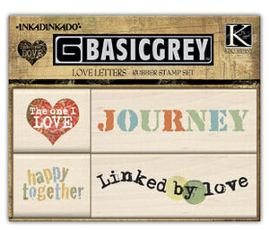 Inkadinkado Basicgrey Rubber Stamp Set Love Letters (INK94145)