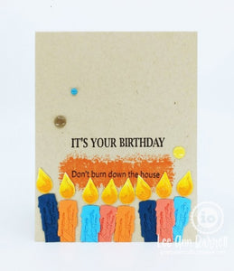 Impression Obsession Rubber Stamps Birthday Sayings (3241-MD)