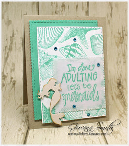 Impression Obsession Rubber Stamps Cover A Card Shell Background (CC317)