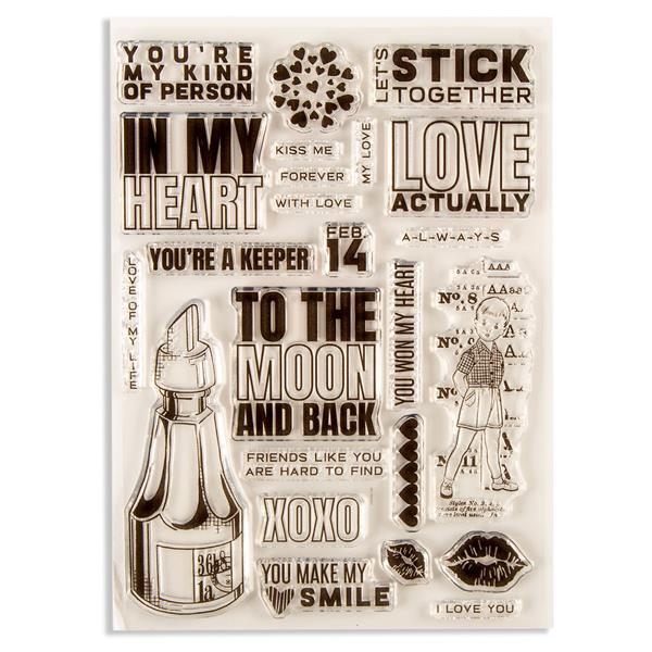 Elizabeth Craft Designs Get Creative Collection Stamp Set Let's Stick Together (CS291)