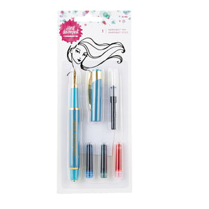 Inkredible Pen Teal & Ink Cartridges Brights Set ArtEssentials by Jane Davenport