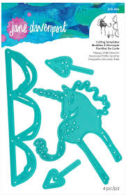 Jane Davenport Cutting Template Happy Little Unicorn (JDD-006)