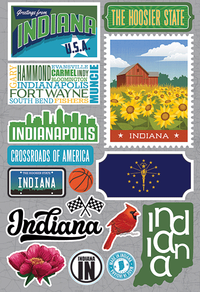 Reminisce Jet Setters Stickers Indiana (JET-013)