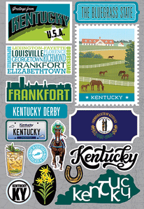 Reminisce Die Cut Stickers Jet Setters Kentucky (JET-016)