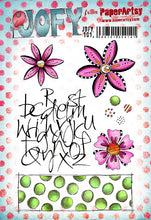 Load image into Gallery viewer, PaperArtsy Rubber Stamp Set Flowers &amp; Dots designed by Jo Firth-Young (JOFY101)
