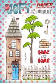 PaperArtsy Rubber Stamp Set Home Sweet Home designed by Jo Firth-Young (JOFY29)