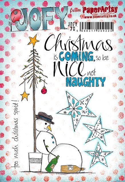 PaperArtsy Rubber Stamp Set Naughty or Nice designed by Jo Firth-Young (JOFY70)