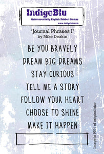 IndigoBlu Quintessentially English Rubber Stamps Journal Phrases I (IND0572)