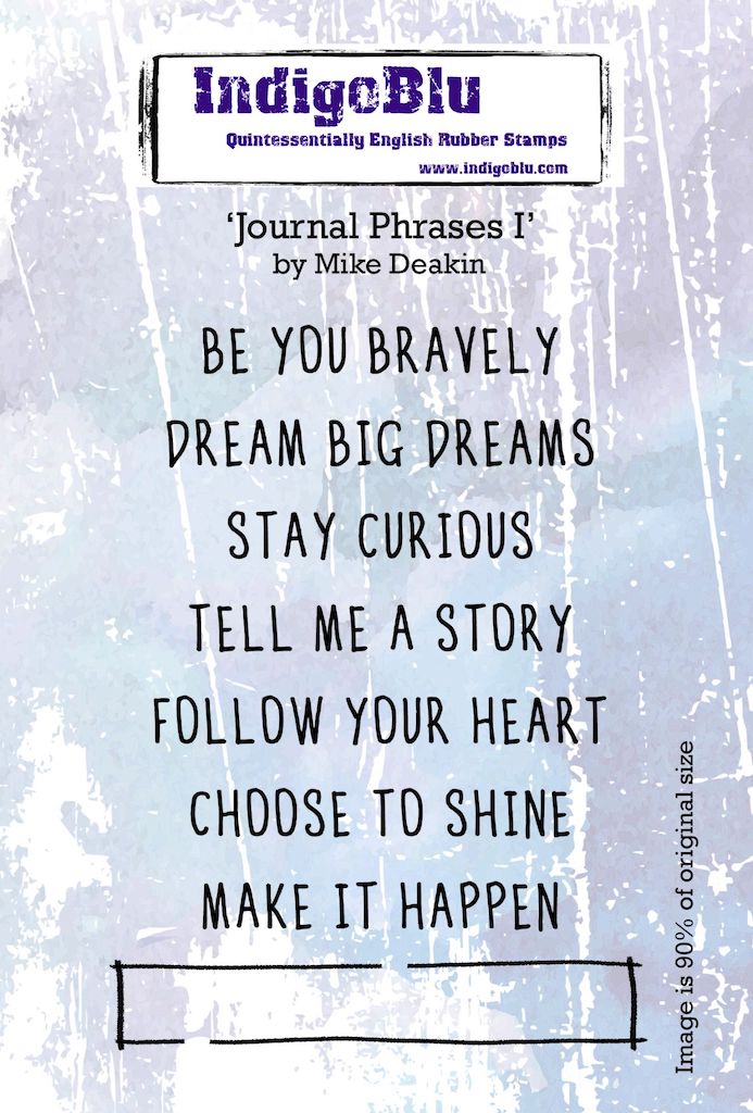 IndigoBlu Quintessentially English Rubber Stamps Journal Phrases I (IND0572)