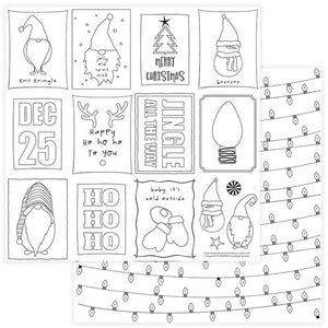 Photoplay Colorplay Color Me Kringle 12x12 Scrapbook Paper (KRG9529)