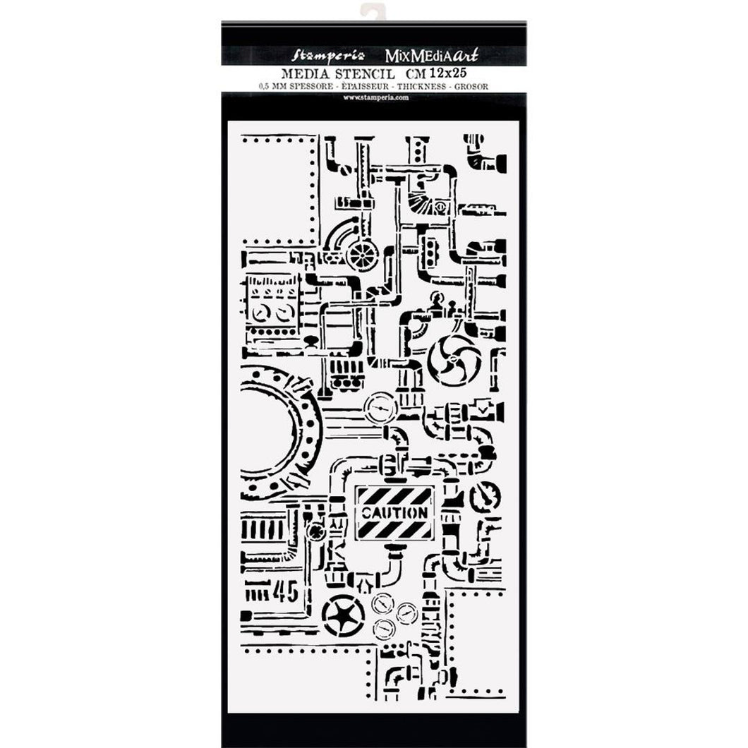 Stamperia MixMediaArt Media Stencil Control Room (KSTDL54)