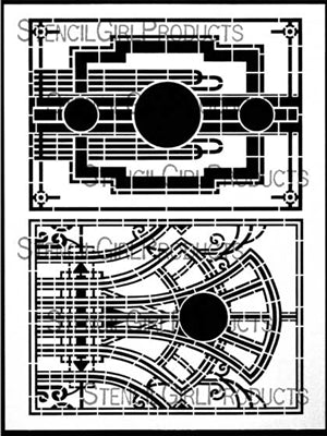 StencilGirl Products - Art Deco Bookplate 9