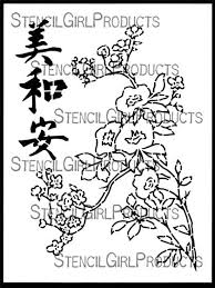 StencilGirl Products - Gwen Lafleur Chinese Garden Plum Blossoms Stencil L621