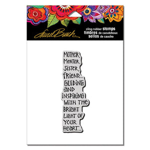 Stampendous Cling Rubber Stamp Inspiring Light designed by Laurel Burch (LBCN002)