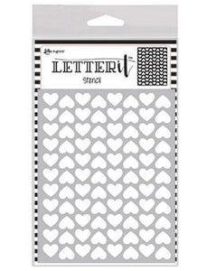 Letter It™ Background Stencil Treading Hearts (LET67320)