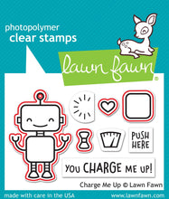 Load image into Gallery viewer, LawnFawn Photopolymer Clear Stamps Charge Me Up (LF1774)
