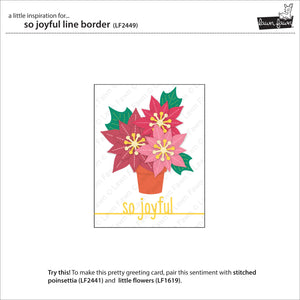 Lawn Fawn Lawn Cuts Custom Craft Dies - So Joyful Line Border (LF2449)