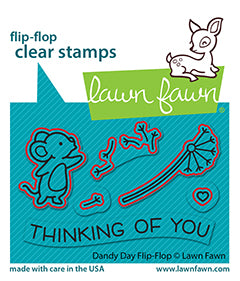 Lawn Fawn Photopolymer Clear Stamp & Die Dandy Day Flip Flop (LF2563)